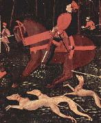 paolo uccello Portion of Paolo Uccello The Hunt Sweden oil painting artist